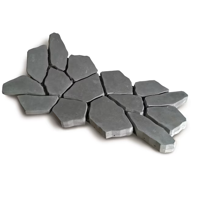 Riccobene 23.5-in L x 12.25-in W x 1-in H Irregular Slate Concrete Patio Stone