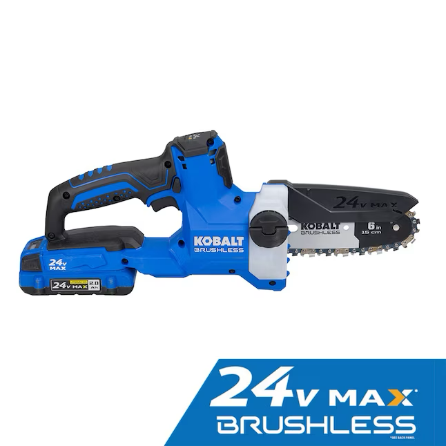 Kobalt 24-volt 6-in Brushless Battery 2 Ah Chainsaw (Battery and Charger Included)