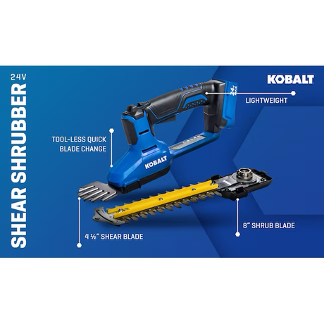 Kobalt 24-volt 8-in Battery Hedge Trimmer 2 Ah (Battery and Charger Included)