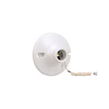 Eaton 660-Watt Plastic Pull Chain Ceiling Socket, White