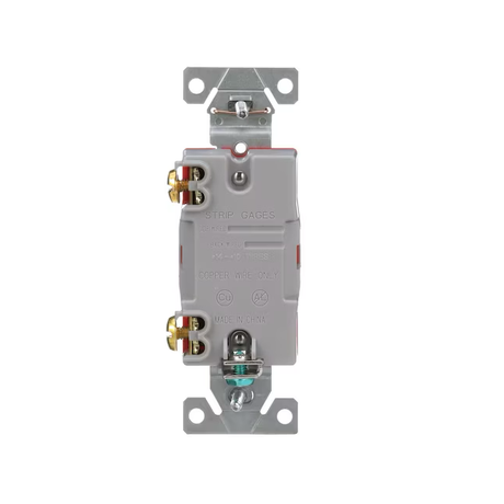 Eaton 20-Amp Single-Pole Toggle Light Switch, White