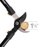 Fiskars 21.5-in Steel Bypass Lopper, Cushioned Grip, Non-Stick Coated Blade, Cutting Diameter up to 1-1/2-in