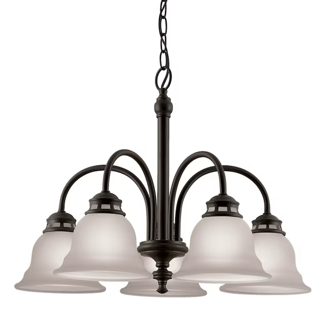 Project Source Fallsbrook 5-Light Oil-Rubbed Bronze Traditional Dry rated Chandelier