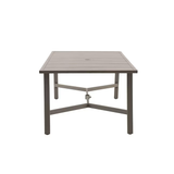 allen + roth Townsend Rectangle Outdoor Dining Table 40.94-in W x 72.83-in L with Umbrella Hole