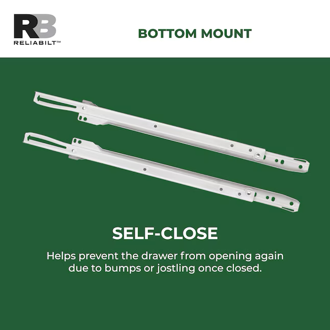 RELIABILT 14-in Self-closing Undermount Mount Drawer Slide 50-lb Load Capacity (2-Pieces)