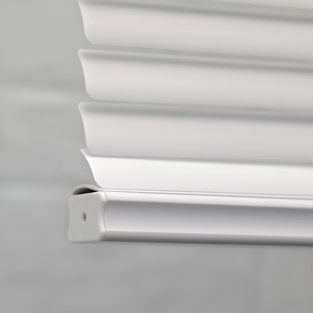 Project Source Light Filtering 1-in Slat Width 35-in x 64-in Cordless White Vinyl Light Filtering Mini-blinds