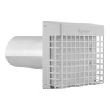 IMPERIAL 4-in Dia Plastic Louvered with Guard Dryer Vent Hood