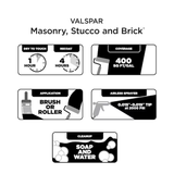 Valspar Masonry Stucco and Brick Flat Multiple Tintable Latex Exterior Paint (5-Gallon)