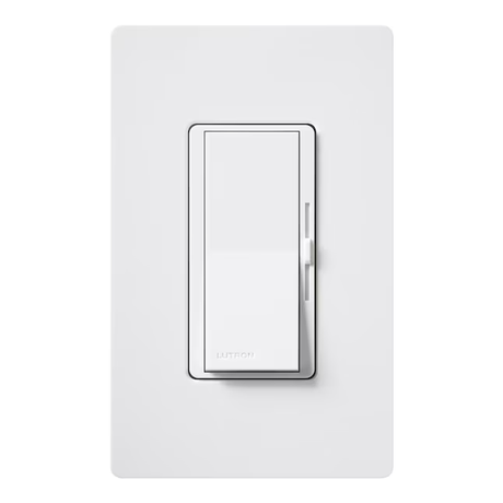 Lutron Diva Single-pole/3-way LED Rocker Light Dimmer Switch, White