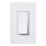 Lutron Diva Single-pole/3-way LED Rocker Light Dimmer Switch, White