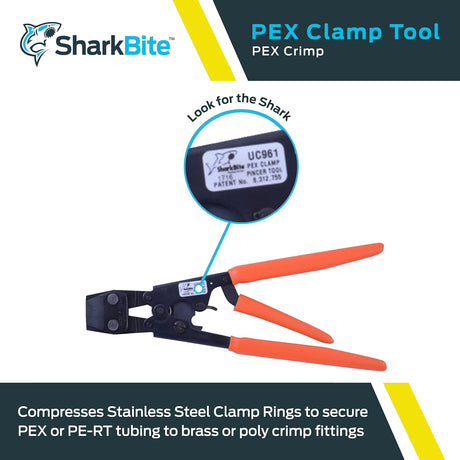 SharkBite PEX 3-Handle Clamp Tool (Orange)