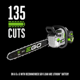 EGO 56-volt 20-in Brushless Battery 6 Ah Chainsaw (Battery and Charger Included)