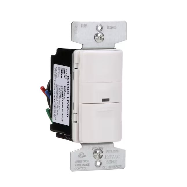 Eaton Single-pole/3-way 15-Amp Occupancy Motion Sensor Light Switch, White/Light Almond/Ivory