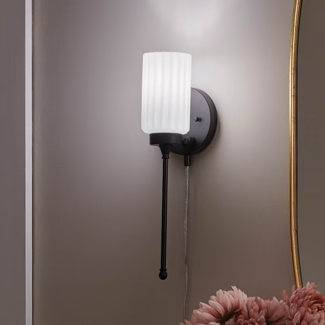 Kichler Thelma 5-in W 1-Light Matte Black Wall Sconce