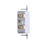 Eaton 15-Amp 125-Volt Tamper Resistant Residential Decorator Outlet with Night Light, White