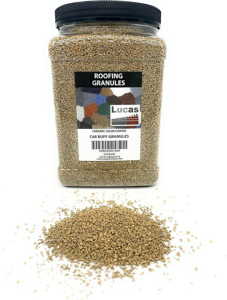 Roofing Granules 6 lb Bottle (C68 Buff) Saber Sales & Service