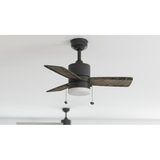 Harbor Breeze Monroem 32-in Bronze Indoor Propeller Ceiling Fan with Light (3-Blade)