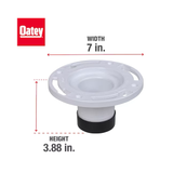 Oatey Twist-N-Set 2.89-in White PVC Toilet Flange