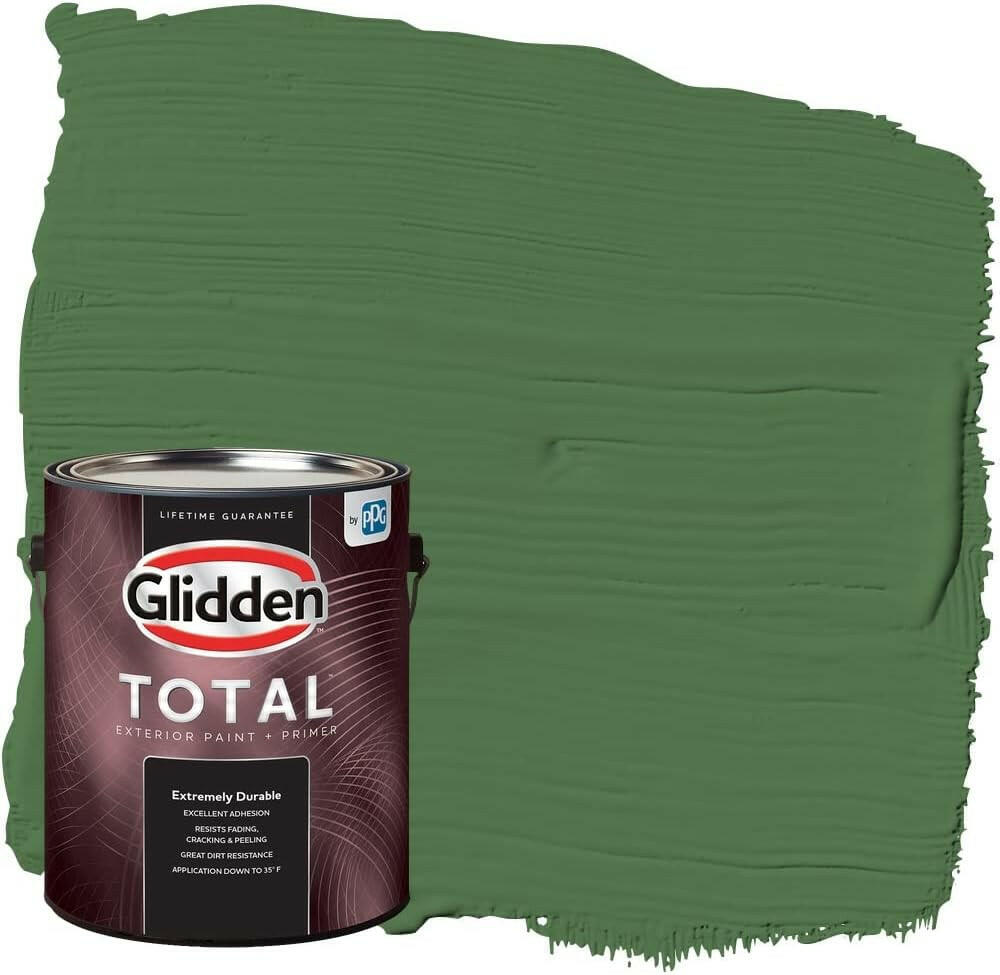 Glidden Total Exterior Paint & Primer Semi-Gloss, Clover Leaf – Saber Sales