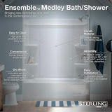 Sterling Medley 34-in W x 34-in D x 72.45-in H White 2-Piece Alcove Shower Side Wall Panel