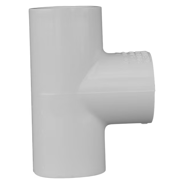 Charlotte Pipe White PVC 2-in. SCH40 Tee for Pressure Applications