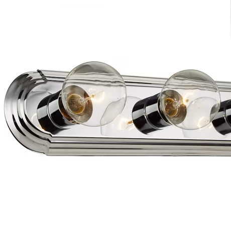 Project Source 36-in 6-Light Chrome LED Traditional Vanity Light Bar