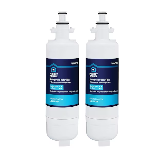 Project Source 6-Month Twist-in Refrigerator Water Filter L-3-2 Fits LG LT700P 2-Pack