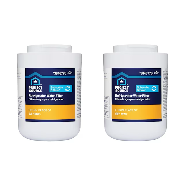 Project Source 6-Month Twist-in Refrigerator Water Filter G-1-2 Fits GE MWF 2-Pack