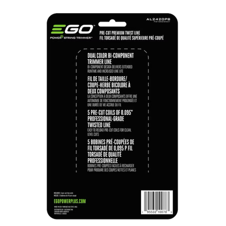 EGO POWER+ 5-Pack 0.095-in x 14-ft Pre-cut Trimmer Line