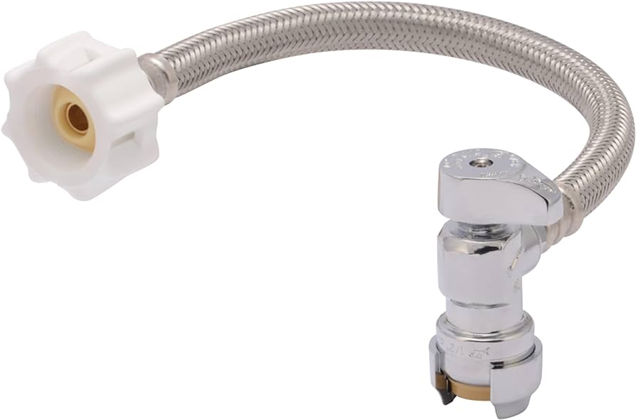 SharkBite 1/2 in. Angle Stop x 7/8 in. Ballcock Click Seal® Toilet Connector x 12 in.