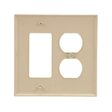 Eaton 2-Gang Midsize Ivory Polycarbonate Indoor Duplex/Decorator Wall Plate