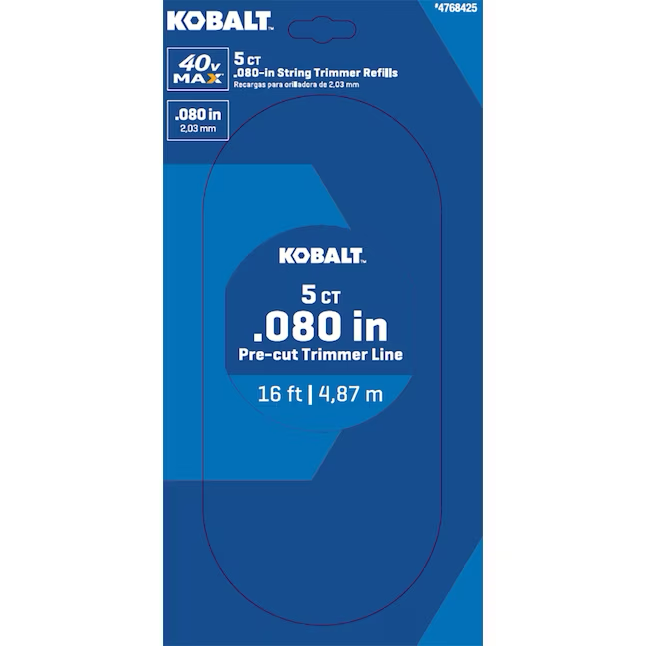Kobalt Gen4 5-Pack 0.080-in x 16-ft Pre-cut Trimmer Line