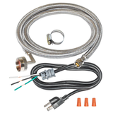 Eastman 6-ft 3/8 In-in Compression Inlet x 3/4 In-in Hose Thread Outlet Braided Stainless Steel Dishwasher Connecto