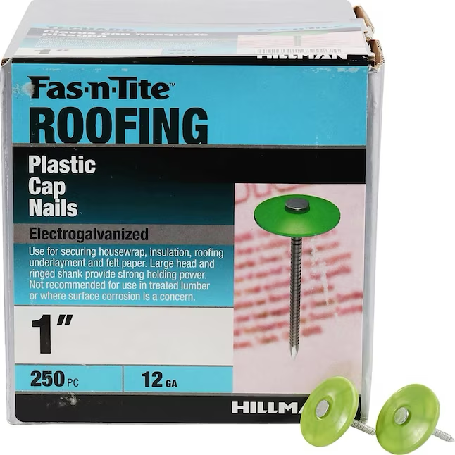 Fas-n-Tite 1-in 12-Gauge Electro-Galvanized Plastic Cap Nails (250-Per Box)