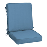 allen + roth 20-in x 20-in Cornflower Canvas High Back Patio Chair Cushion