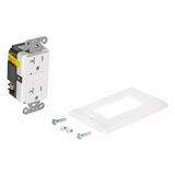 EZ-FLO 20-Amp 125-Volt Recessed GFCI Residential Duplex Outlet with Wall Plate, White