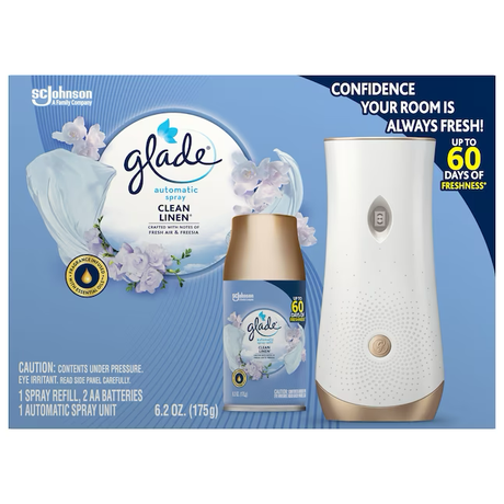 Glade Automatic Spray Kit 6.2-oz Clean Linen Device/Refill Air Freshener