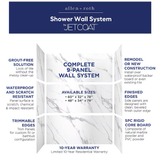 allen + roth 60-in x 32-in x 78-in 9-Piece Glue To Wall Carrara White Alcove Shower Wall Surround