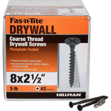 Fas-n-Tite #8 x 2-1/2-in Bugle Coarse Thread Drywall Screws 5-lb (460-Pack)