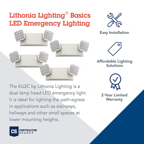 Lithonia Lighting 2-Watt 120/277-Volt LED White Hardwired Emergency Light