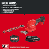 CRAFTSMAN 20-volt Max 8-in Battery Hedge Trimmer 1.5 Ah (Battery and Charger Included)