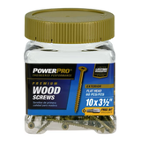 Power Pro #10 x 3-1/2-in Epoxy Exterior Wood Screws (60-Per Box)