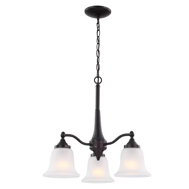 Project Source Roseall 3-Light Oil-Rubbed Bronze Traditional Dry Rated Chandelier