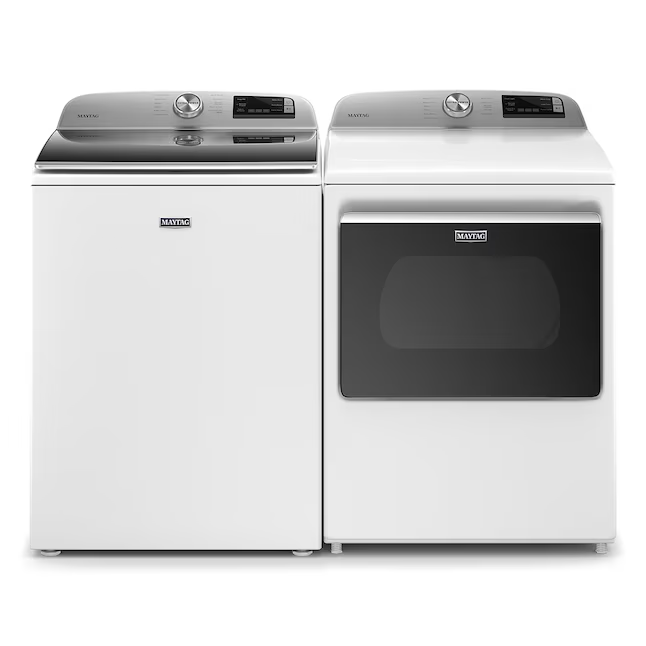 Maytag Smart Capable 4.7-cu ft High Efficiency Agitator Smart Top-Load Washer (White)