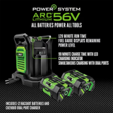 EGO POWER+ Commercial 56-volt 800-CFM 190-MPH Battery Backpack Leaf Blower 6 Ah (Battery and Charger Included)