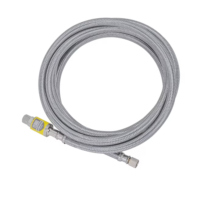 Eastman 10-ft 1/4-in Compression Inlet x 1/4-in Compression Outlet Braided Stainless Steel Ice Maker Connector