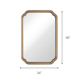 allen + roth 24-in W x 36-in H Natural Wood Polished Wall Mirror