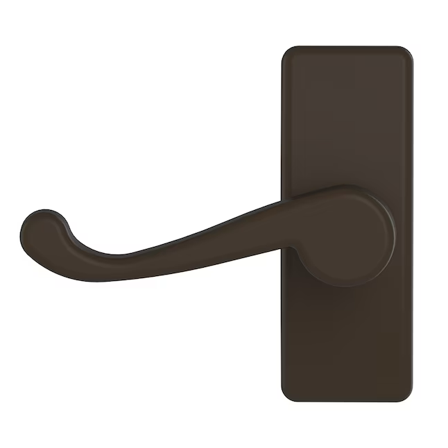 LARSON Southport 36-in x 81-in Brown Mid-view Self-storing Aluminum Storm Door with Brown Handle