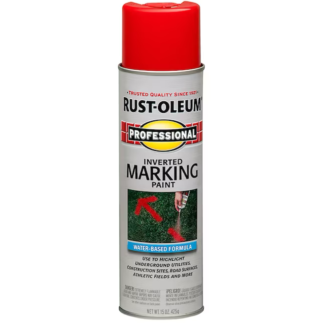 Rust-Oleum Professional Safety Red Water-based Marking Paint (Spray Can)