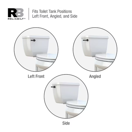RELIABILT 4-in/6-in/8-in cuttable Front/side/neo-angle Mount White Universal Fit Handle with Lever